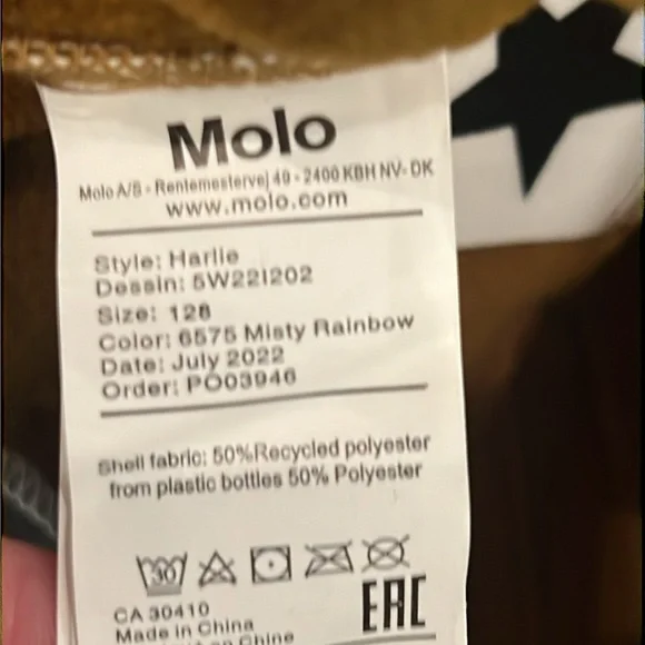 NWT Molo Multicolor Striped Ski Pant Size 8 - Picture 7 of 7